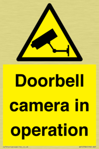Doorbell camera in operation